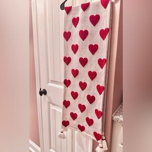 Nicole Miller Queen of Hearts Wonderland Heart Print Reversible Table Runner